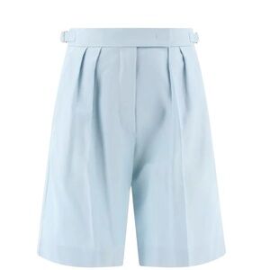 MaxMara high waist pleated Bermuda side buckle shorts Size 6 excellent condition